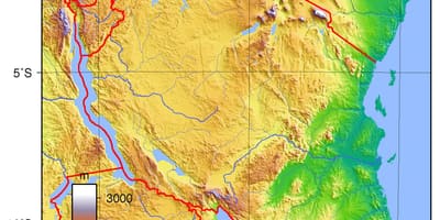 Tanzani topografike hartë