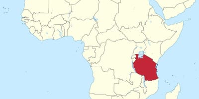 Tanzani në hartën e afrikës