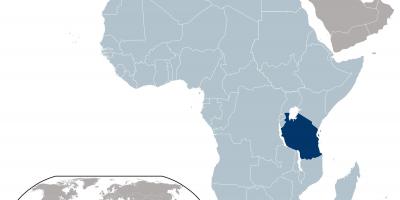 Tanzani hartë vendndodhjen e